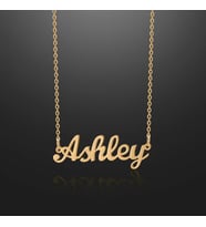 Kişiye Özel İsim Yazılı Gümüş Kolye (Gold)