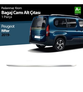 Drs Tuning Peugeot Rifter Uyumlu Krom Bagaj Camı Alt Çıtası 2019 Ve Üzeri