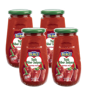 Burcu Tatlı Biber Salçası 600 gr Cam 4 lü