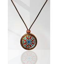 Pusula Ahşap Kolye N11.35158