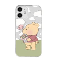 Iphone 12 Uyumlu Winnie The Pooh Tasarımlı Şeffaf Telefon Kılıfı