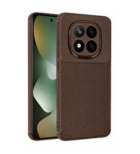 15 5G Auto Focus Karbon Kapak - Kahverengi