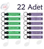 F Yeşili & M Menekşe, Kurumsal Fuar Katılımcılarına Hediye, 22’li Set, Tarih ve İsimli Deri Hatıra