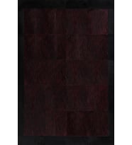 Bordo Zebra Desenli Deri Halı