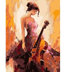 Viyolensel Sayılarla Boyama Seti  40x 50 cm (Tuvale Gerili)
