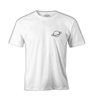 Saturn Logo Beyaz Erkek Tshirt