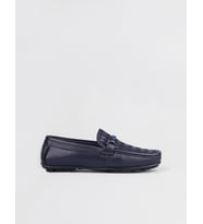 Mavi Bantlı Hakiki Deri Lacivert Erkek Loafer