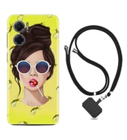 Xiaomi Redmi Note 11E Kılıf Resimli Boyun Askılı İpli Desenli Silikon Lollipop Woman 1416
