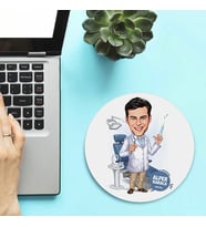 Kişiye Özel Diş Doktoru Erkek Karikatürlü Mousepad