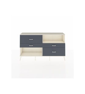 Arges Konsol Tek Raflı 4 Çekmeceli  176x30x99 Aytaşı-Aytaşı/Antrasit
