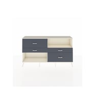 Arges Konsol Tek Raflı 4 Çekmeceli  176x30x99 Aytaşı-Aytaşı/Antrasit
