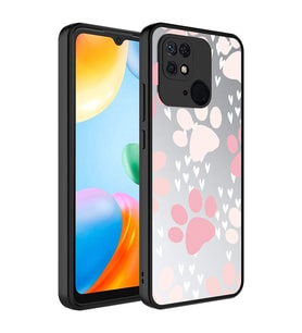 Xiaomi Redmi 10C Kılıf Aynalı Desenli Kamera Korumalı Parlak Zore Mirror Kılıf Pati