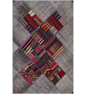 Eliana Home Baskılı, Yıkanabilir Kaymaz Taban Salon Halısı LNA0439 100x150 cm (Kırmızı)