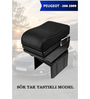peugeot 206 2009 kol dayama Yastıklı Siyah Lüks geniş model Deri