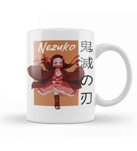 Graphic Demon Slayer Dark Fantasy Anime Nezuko Meme Art Kupa Bardak Porselen