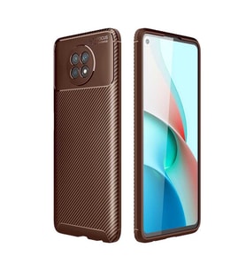 Xiaomi Mi 10T Lite 5G Kılıf Negro Karbon Tasarım Silikon Kılıf (Kahverengi)