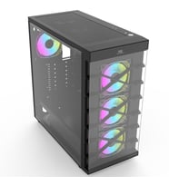 POWERBOOST PB-GR222BB 7-RGB Fanlı Gaming Mid-Tower PC Kasası