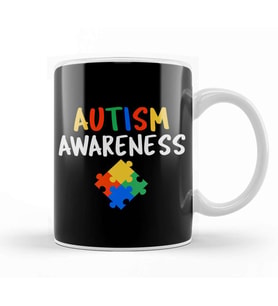 Cute Autism Awareness Colorful Puzzle Kupa Bardak Porselen
