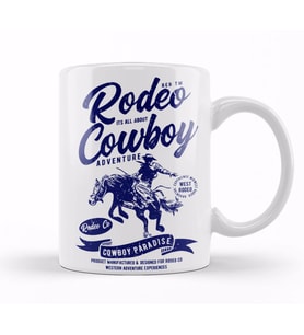 Rodeo Cowboy Paradise Kupa Bardak Porselen