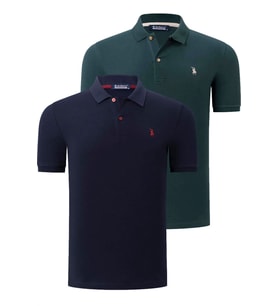 İKİLİ SET T8561 DEWBERRY ERKEK TSHIRT-LACİVERT-HAKİ