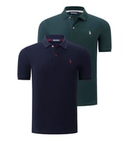 İKİLİ SET T8561 DEWBERRY ERKEK TSHIRT-LACİVERT-HAKİ