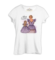 Above Queen Anneler Günü Beyaz Kadın Tshirt