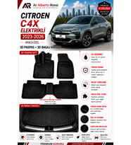 CİTROEN C4X ELEKTRIKLI 2023-2026 Araca Özel 3D Paspas + 3D Bagaj Havuzu
