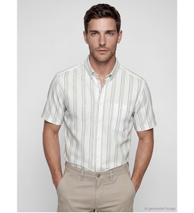 LCWAIKIKI Classic Yeşil Regular Fit Armürlü Erkek Gömlek
