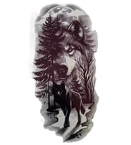 Caş Dekorasyon Kurt Figürlü Geçici Dövme Tattoo