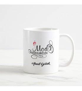 Moda Tasarımcısı Kupa Bardak (2. Tasarım) (Beyaz)
