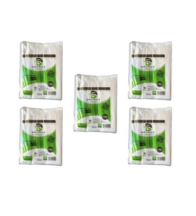 Doğanpack Şeffaf Naylon 2 lik 23x36 Cm. Bakkaliye Poşeti Torbası - 1 Kg. - Ort. 190 Adet - 5 Paket
