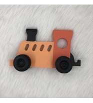 Ahşap El Boyaması Tekerlekli Tren Dekoratif Obje