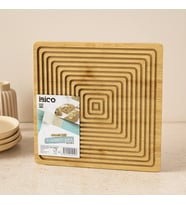 Northcity Bambu Servis ve Sunum Tahtası 28x28 cm (Çift Taraflı)