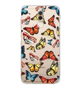 PrintiFy Huawei Mate 10 Lite ile Uyumlu Water Color 2  Kamera Korumalı Şeffaf  Kılıf