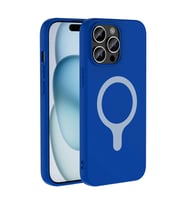 Lexroo iPhone 14 Pro Max Kılıf M-Safe Şarj Özellikli Aris Silikon Kılıf - Saks Mavi