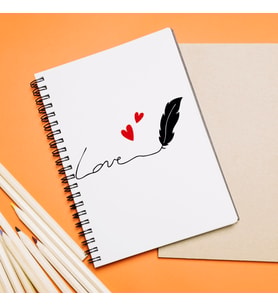 Aşk Love Sevgili Tasarımlı Defter