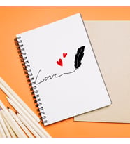 Aşk Love Sevgili Tasarımlı Defter