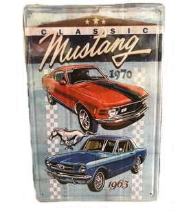 cosy home gift Retro Eskitme Mustang 1970 Araba Model Metal Kabartılmış Ev Ofis Dekor Masa Süsü