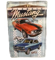cosy home gift Retro Eskitme Mustang 1970 Araba Model Metal Kabartılmış Ev Ofis Dekor Masa Süsü