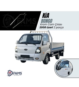 Kia Bongo Krom Cam Çıtası 2 Parça 2008> Paslanmaz Çelik