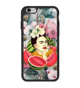 iPhone Modellerine Uyumlu Frida Kahlo Tasarımlı Glossy Telefon Kılıfı
