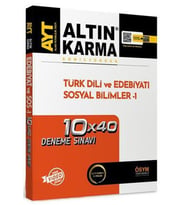 AYT Türk Dili ve Edebiyat Sosyal Bilimler 1 10 x 40 Deneme Altın Karma