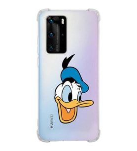 Huawei P40 Pro  Köşe Korumalı Antişok Kapak Donald Duck Tasarımlı Şeffaf  Kılıf