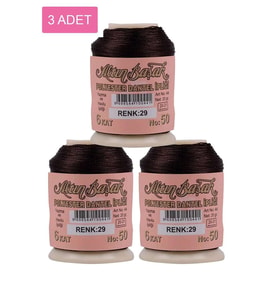 3 Adet Altınbaşak Oya ve Dantel İpi 20 gr - Royaleks - No: 029
