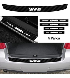 Saab 900 İçin Uyumlu Aksesuar Oto Arka Tampon Bagaj Koruyucu Sticker 92*7 Cm