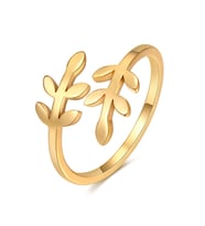 Sarmaşık Dal Altın Kaplama Bayan Gümüş Yüzük (Rose)