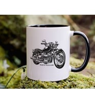 BK Gift Kişiye Özel Motorcu Temalı Siyah Kupa Bardak-11, Arkadaşa Hediye, Sevgiliye Hediye