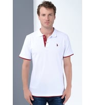 T8562 DEWBERRY ERKEK TSHIRT-BEYAZ