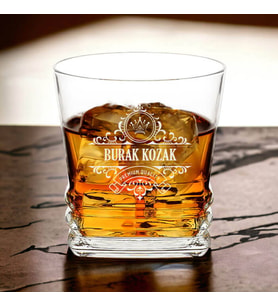 Kişiye Özel Premium Erkeğe Hediye Elegan Viski Bardağı