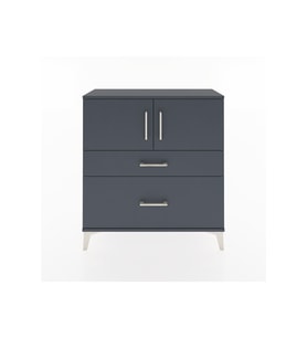 Arges Şifonyer 2 Raflı 2 Çekmeceli 2 Kapaklı 88x30x96 Antrasit-Antrasit